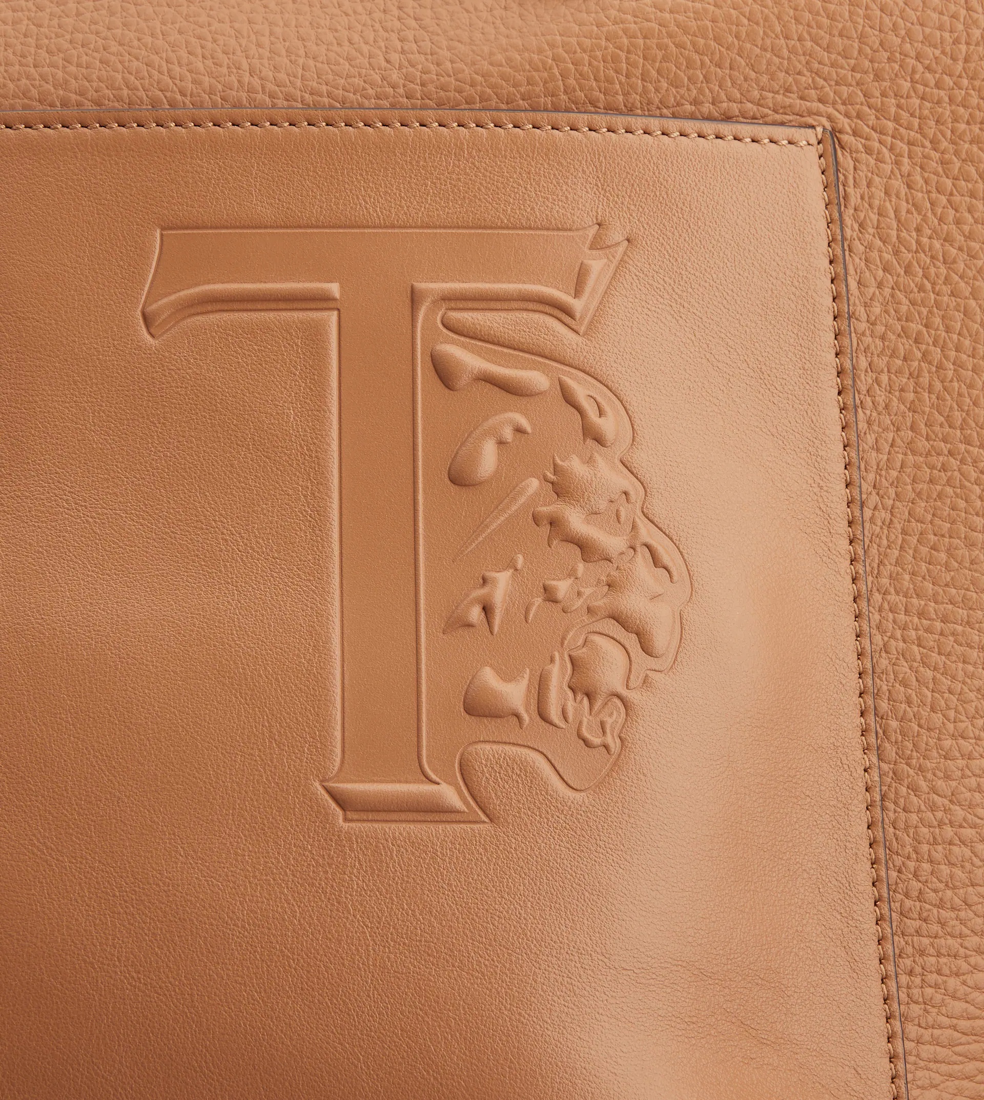 TOD'S SHOPPING BAG IN LEATHER MEDIUM - BROWN - 6