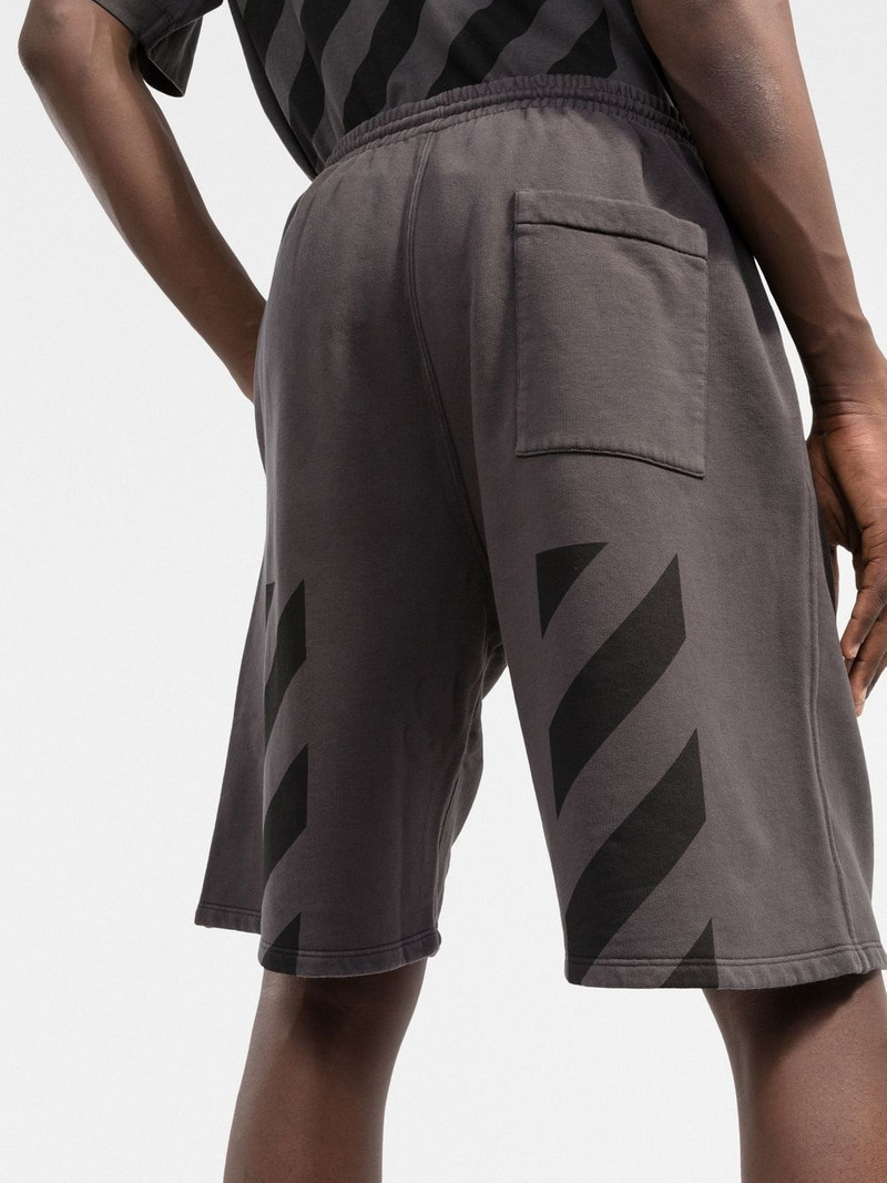 Diag-stripe cotton shorts 3