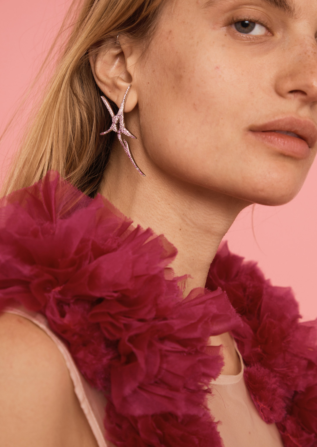 FADING PINK PAVE NOVA EARRINGS - 2