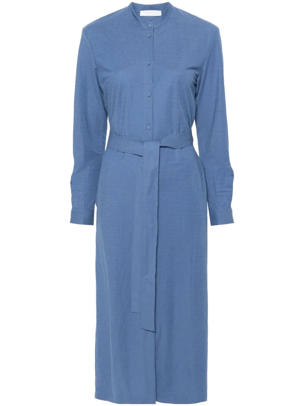 belted shirt midi dress - 1