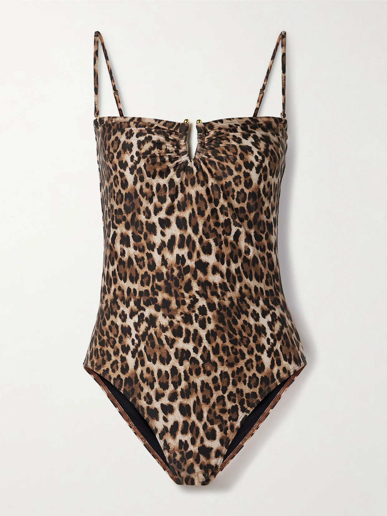 Embellished Leopard-print Swimsuit - 1