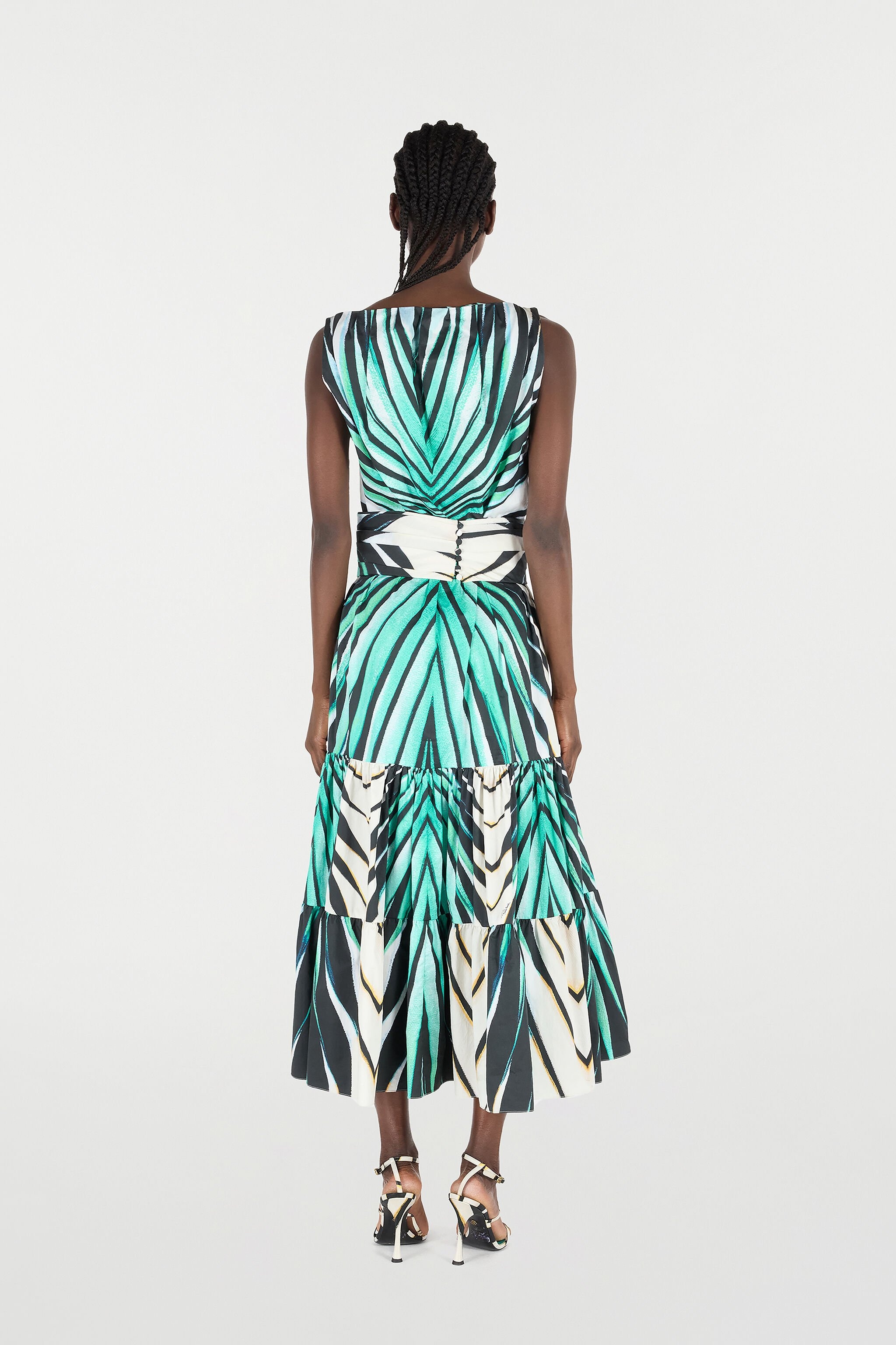 Ray Of Sea Print Midi Dress - 4