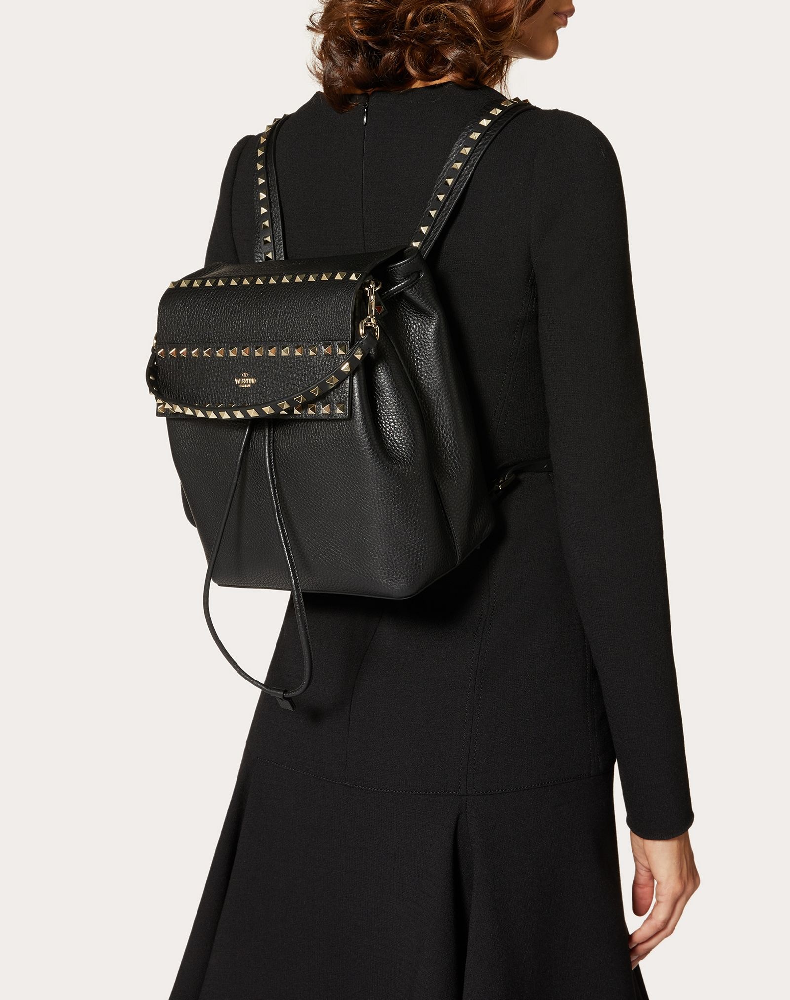 Rockstud Grainy Calfskin Backpack - 6