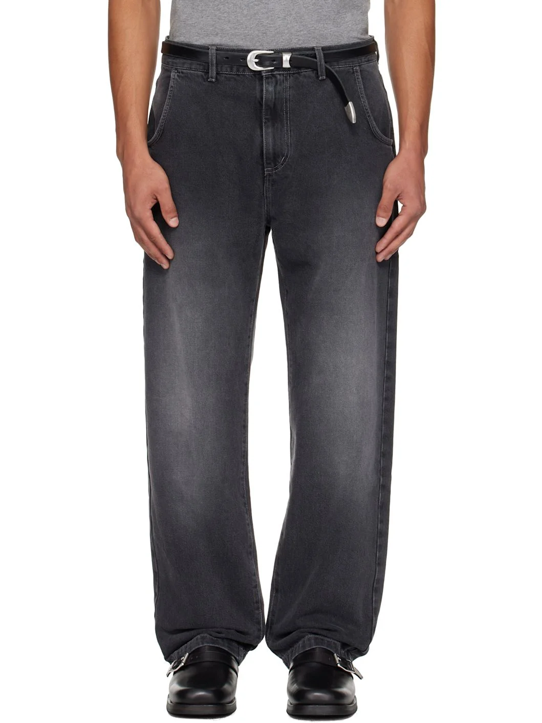 Gray Regular Jeans - 1