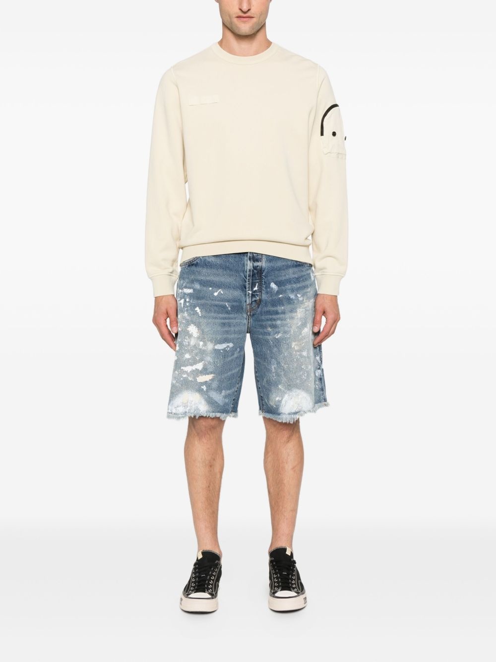 Ventura paint-splatter frayed shorts - 2