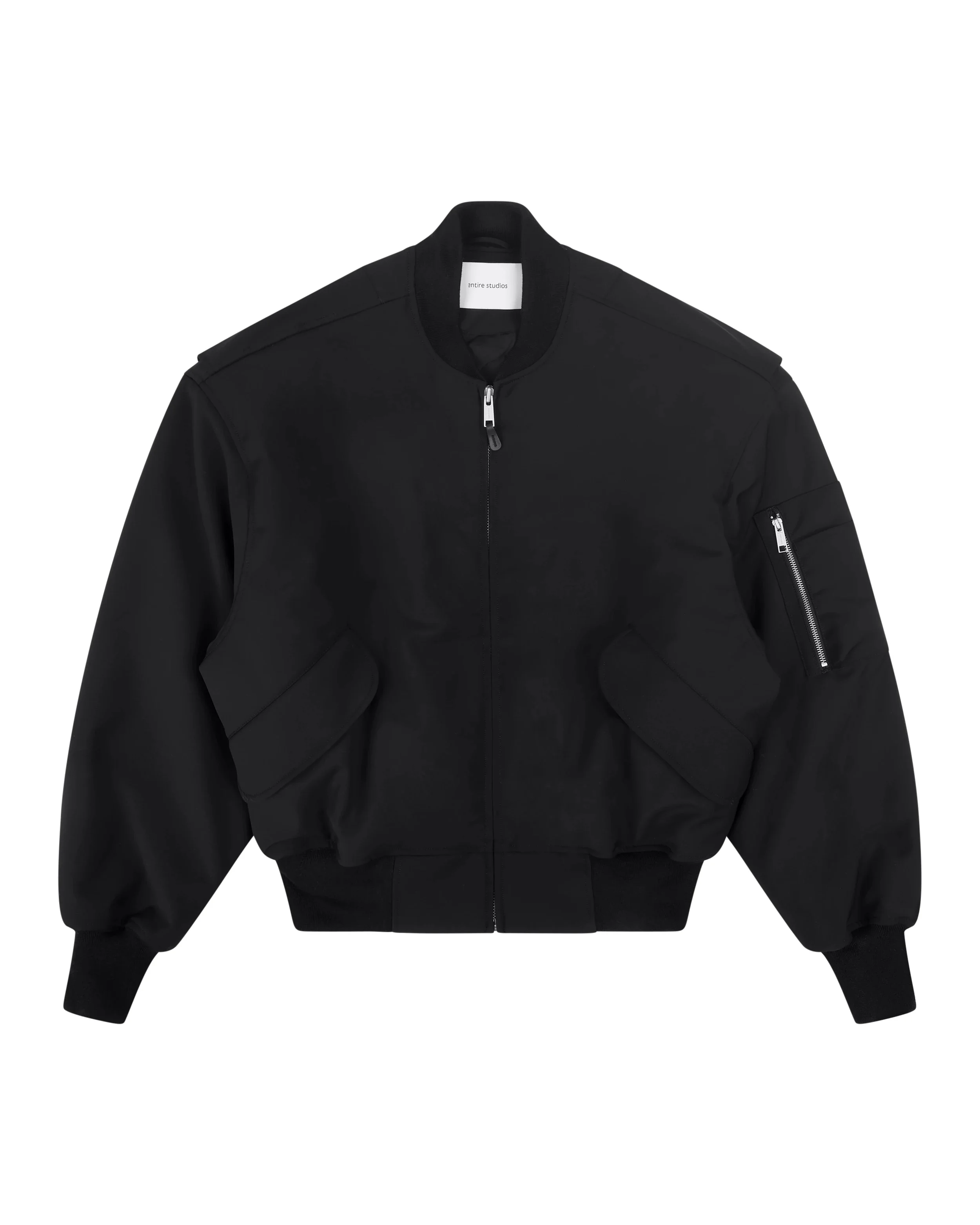 BROAD BOMBER WOOL BLACK WOOL - 1