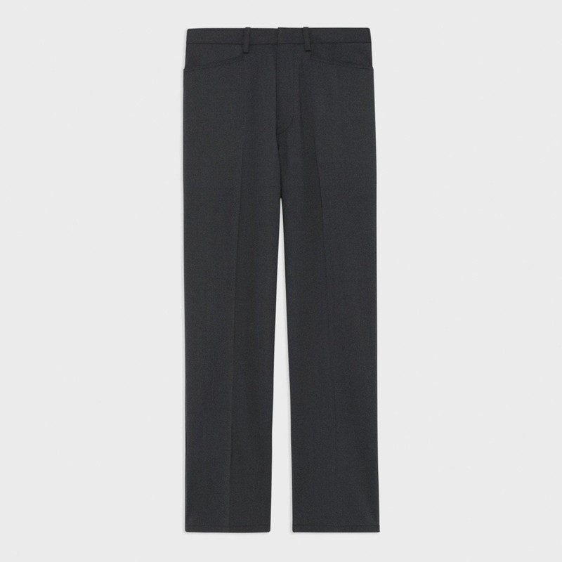 Slim-Straight Wool Gabardine Pant 1