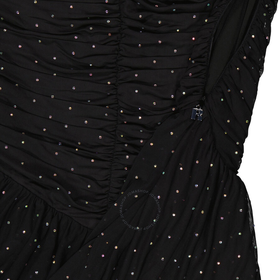 Rotate Rhinestone-Embellished Ruffle Mesh Mini Dress - 7