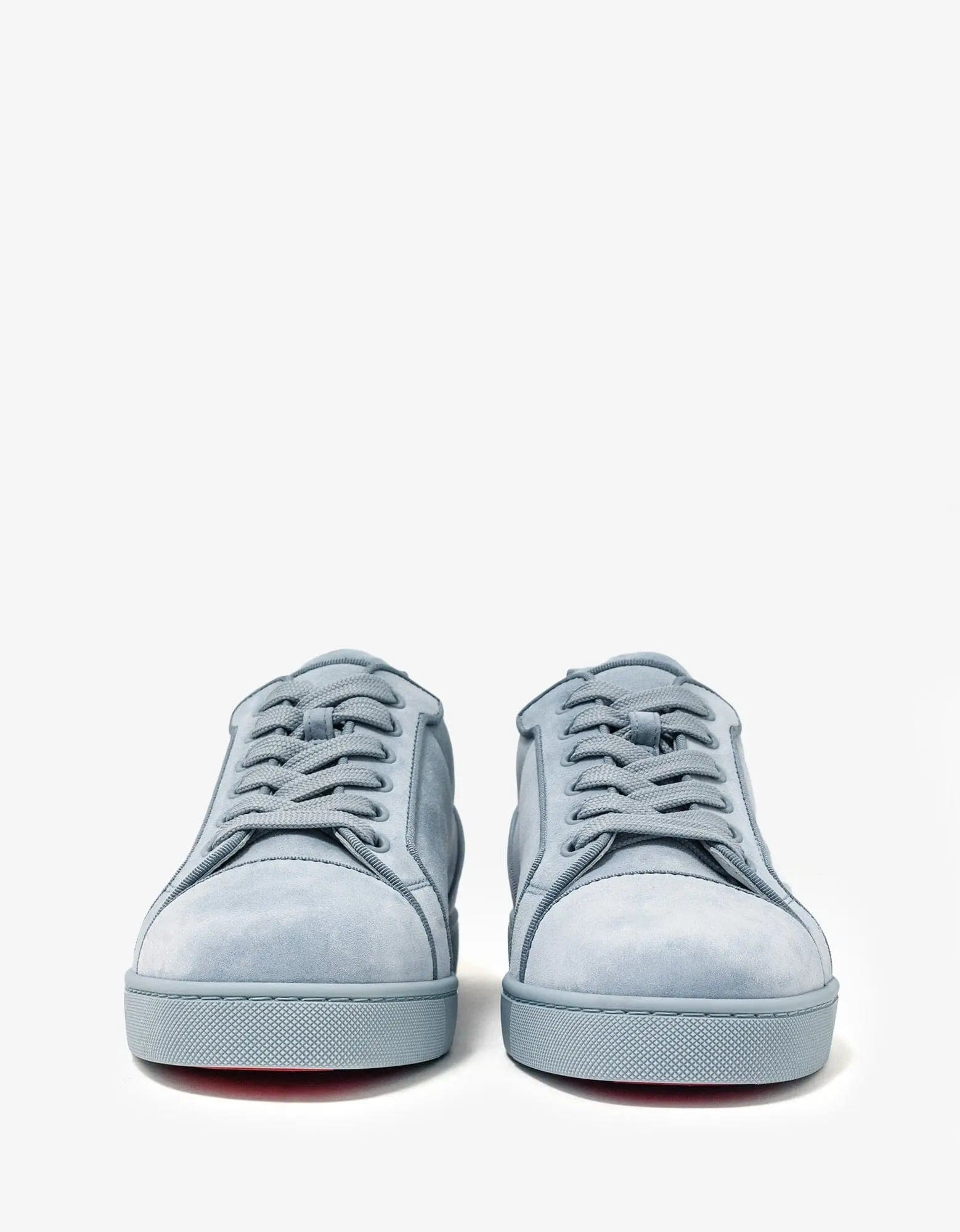 Christian Louboutin Louis Junior Orlato Paseo Blue Suede Trainers - 4