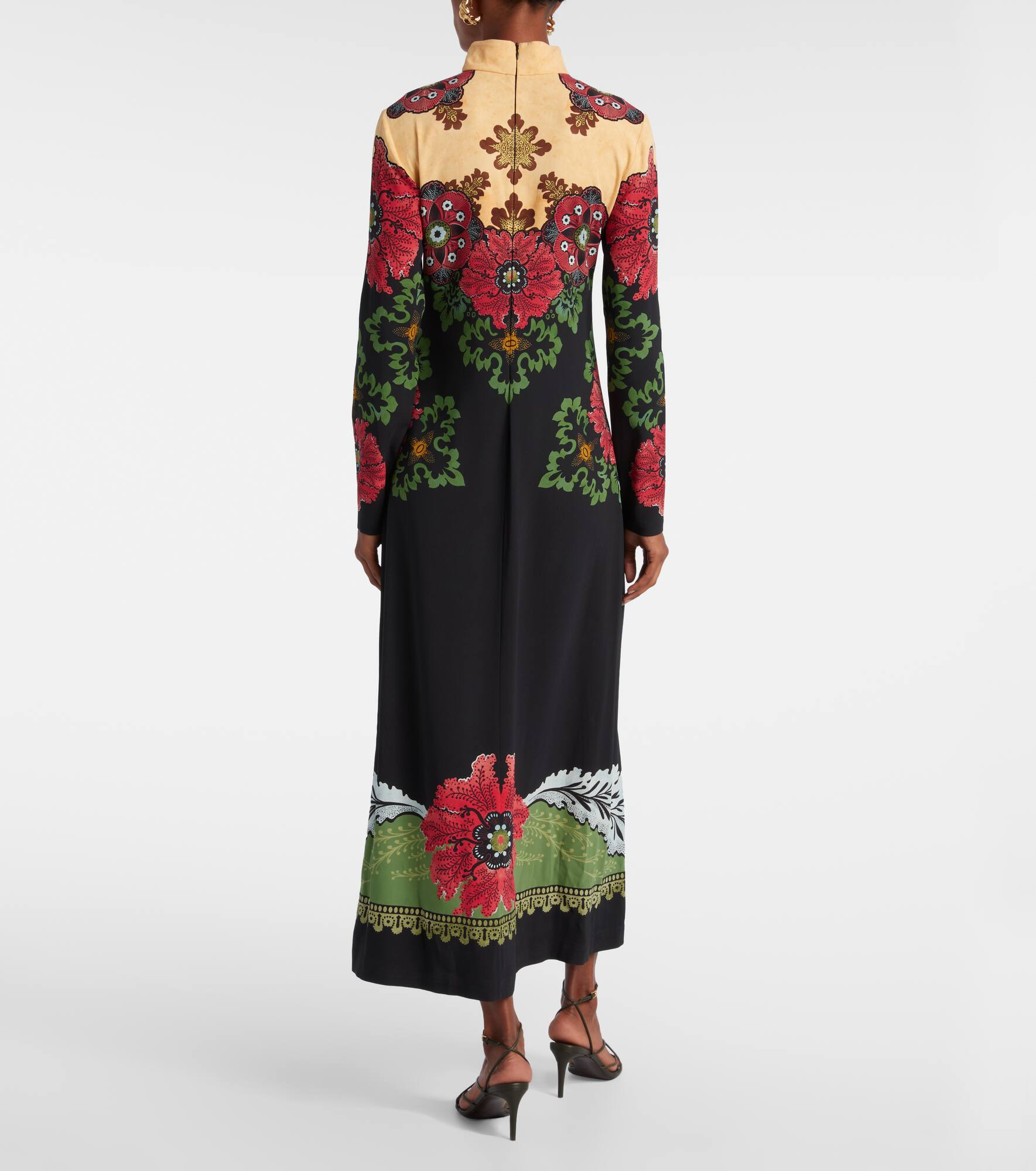 Halle printed satin maxi dress - 3