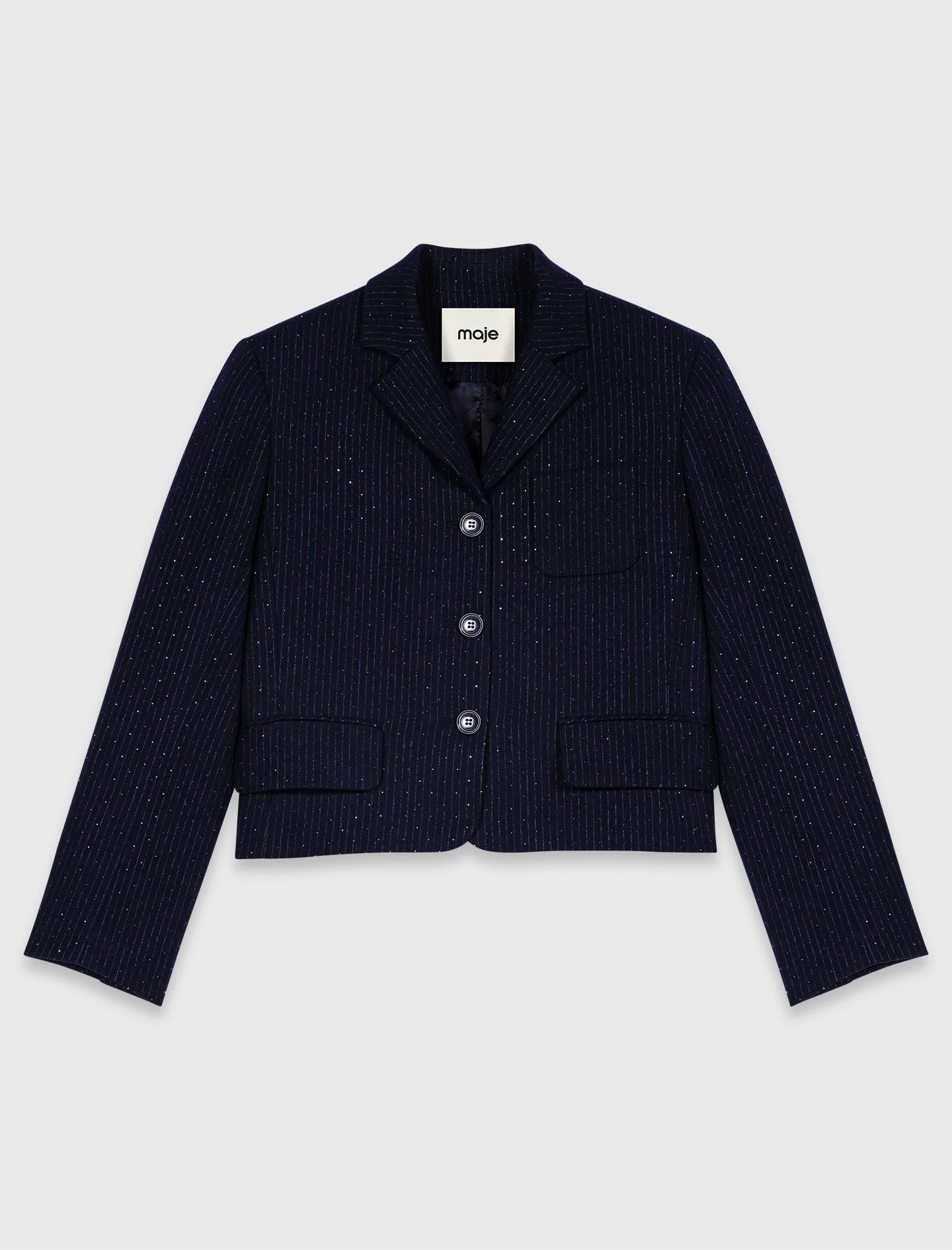 Cropped suit jacket - 1