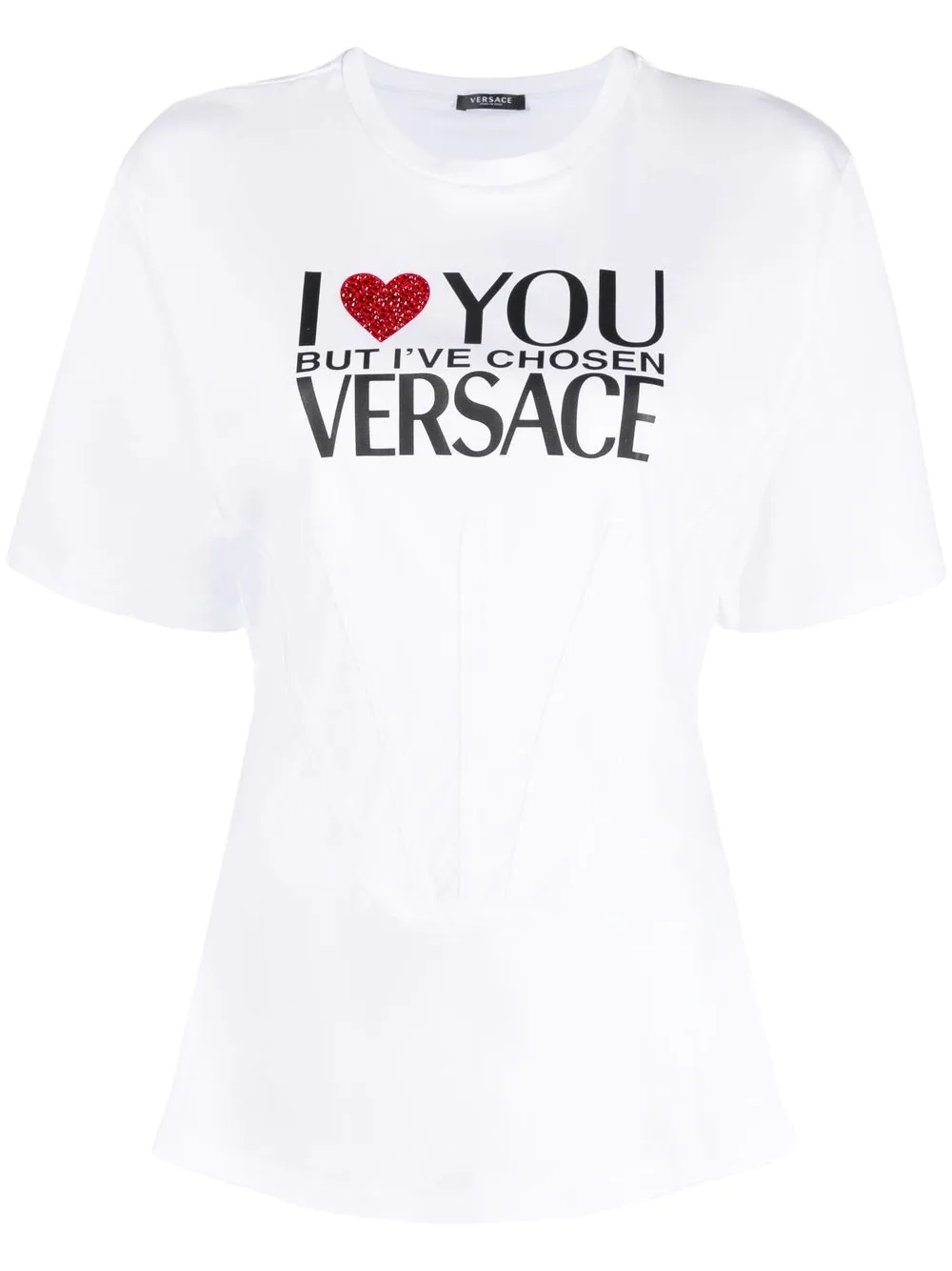 slogan-print cotton T-shirt - 1