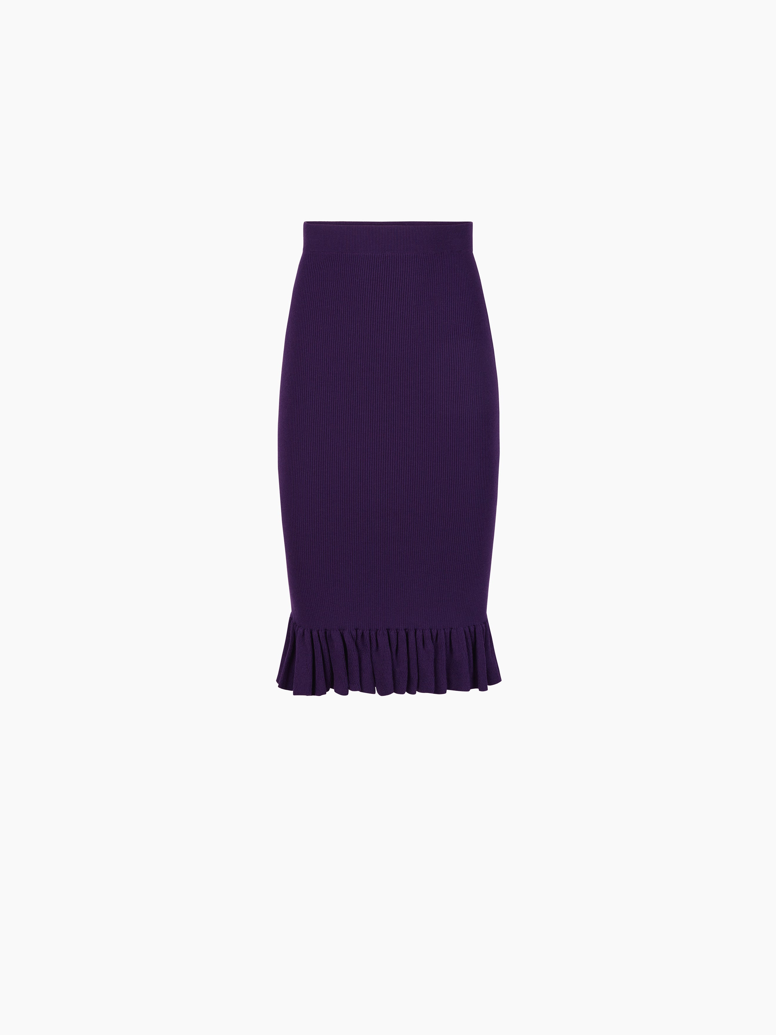 MIDI SKIRT WITH RUFFLED PEPLUM - 5