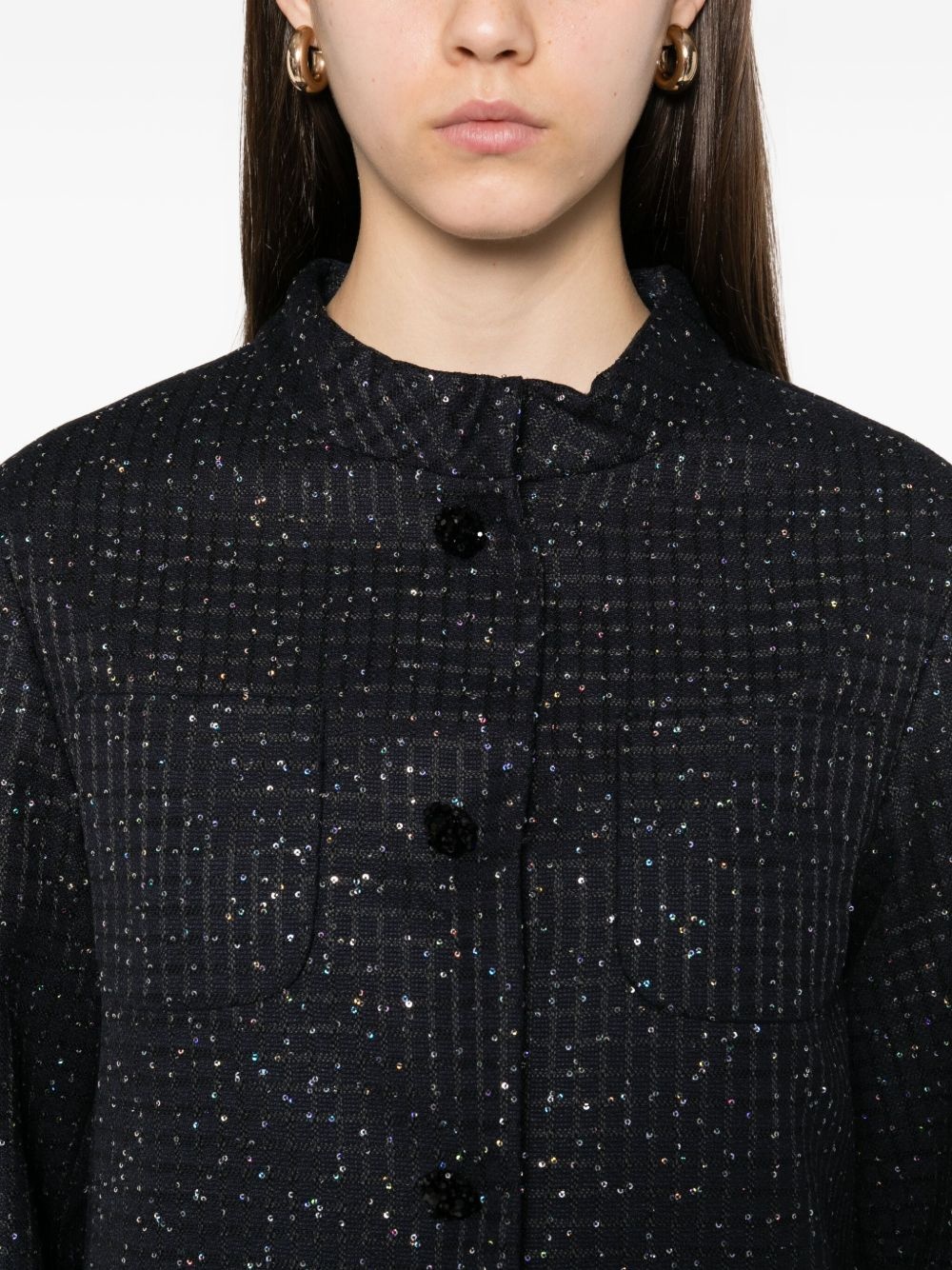 sequin-embellished jacket - 5