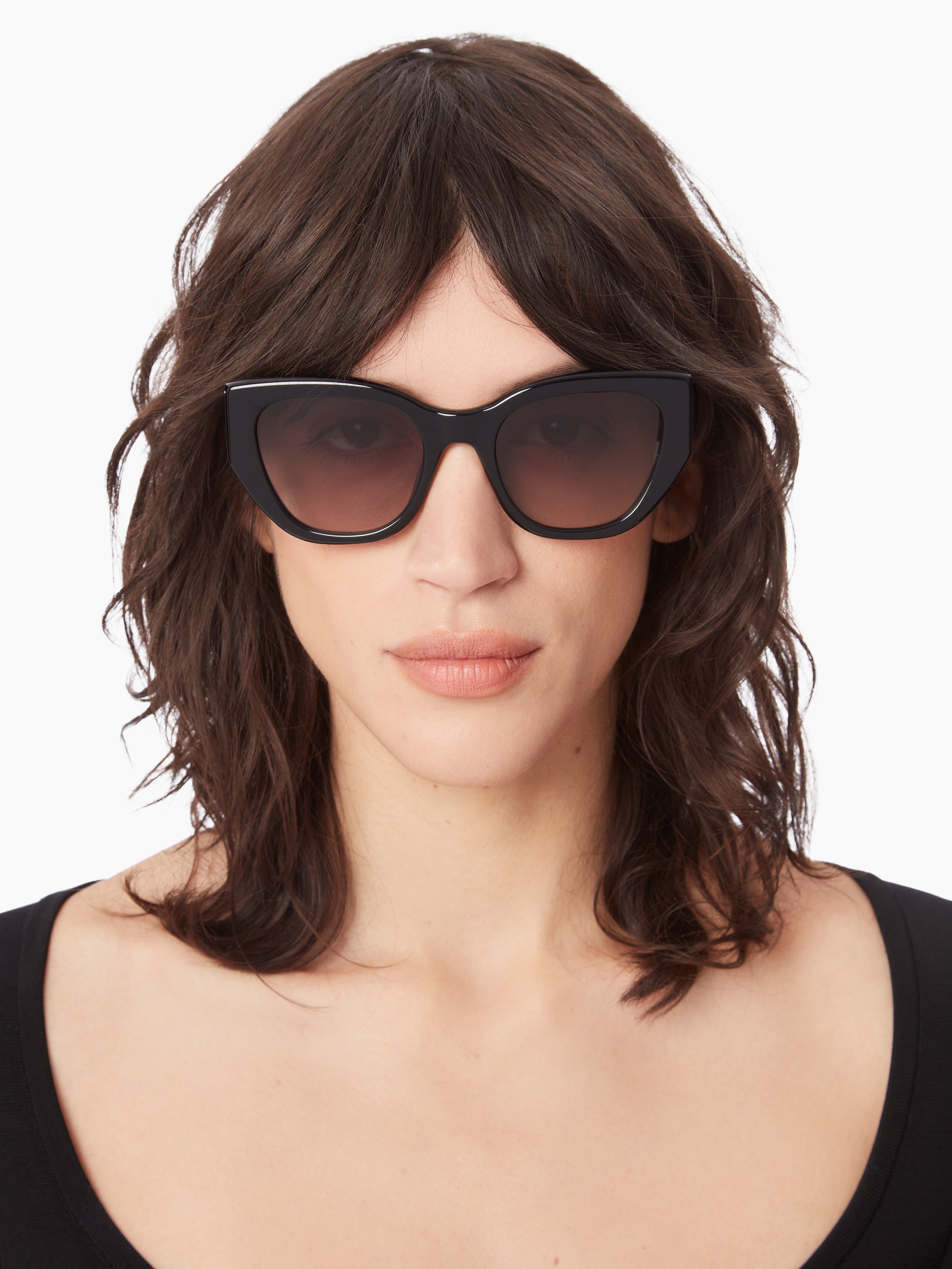 Waves butterfly shiny black Sunglasses - 2