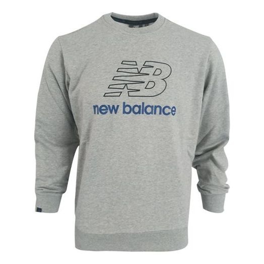 New Balance Men's New Balance Athleisure Casual Sports Knit Round Neck Pullover Gray NC91E041-GR - 1