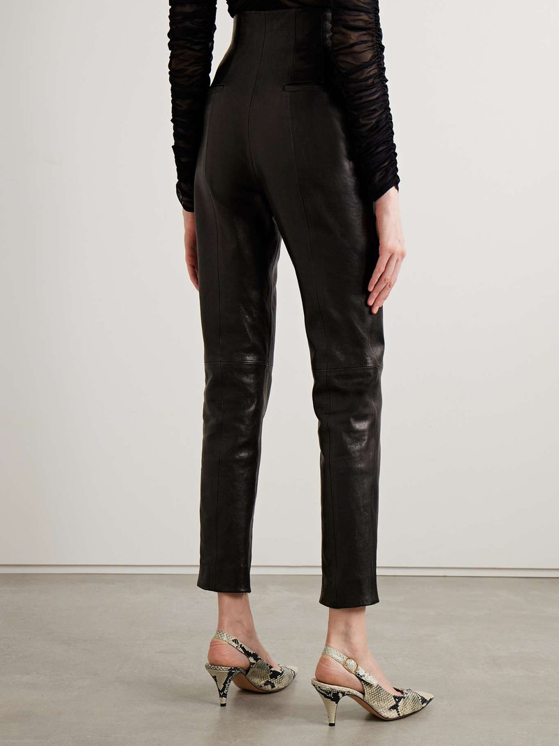 Lenn high-rise leather pants 4
