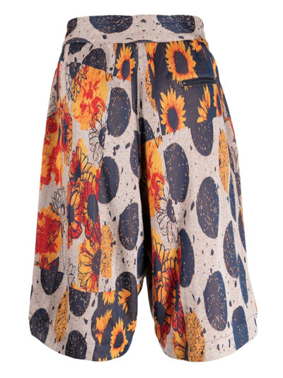 Engineered Garments mix-print crop-crotch shorts outlook