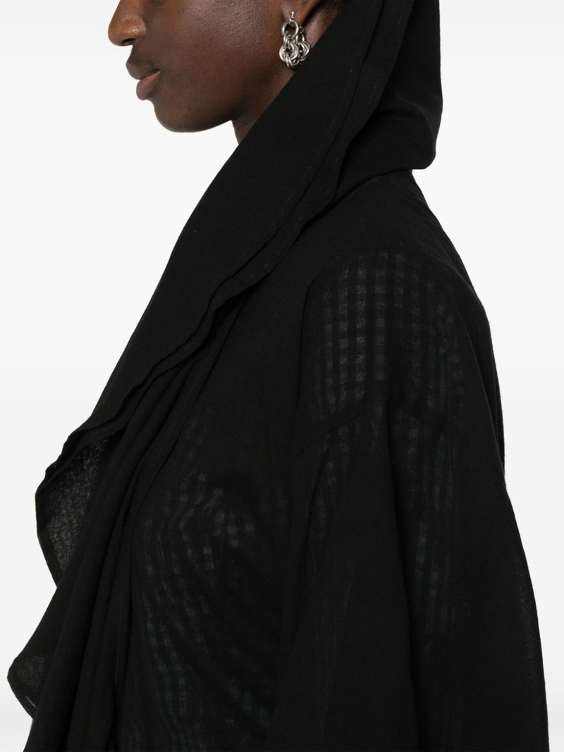 textured draped midi coat 5
