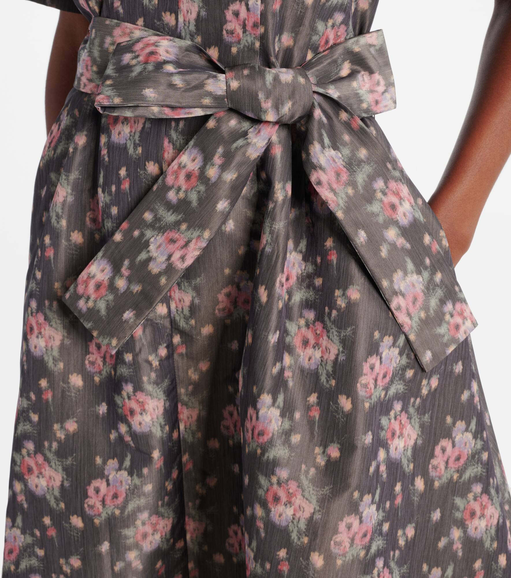 Lunetta floral taffetta midi dress - 5