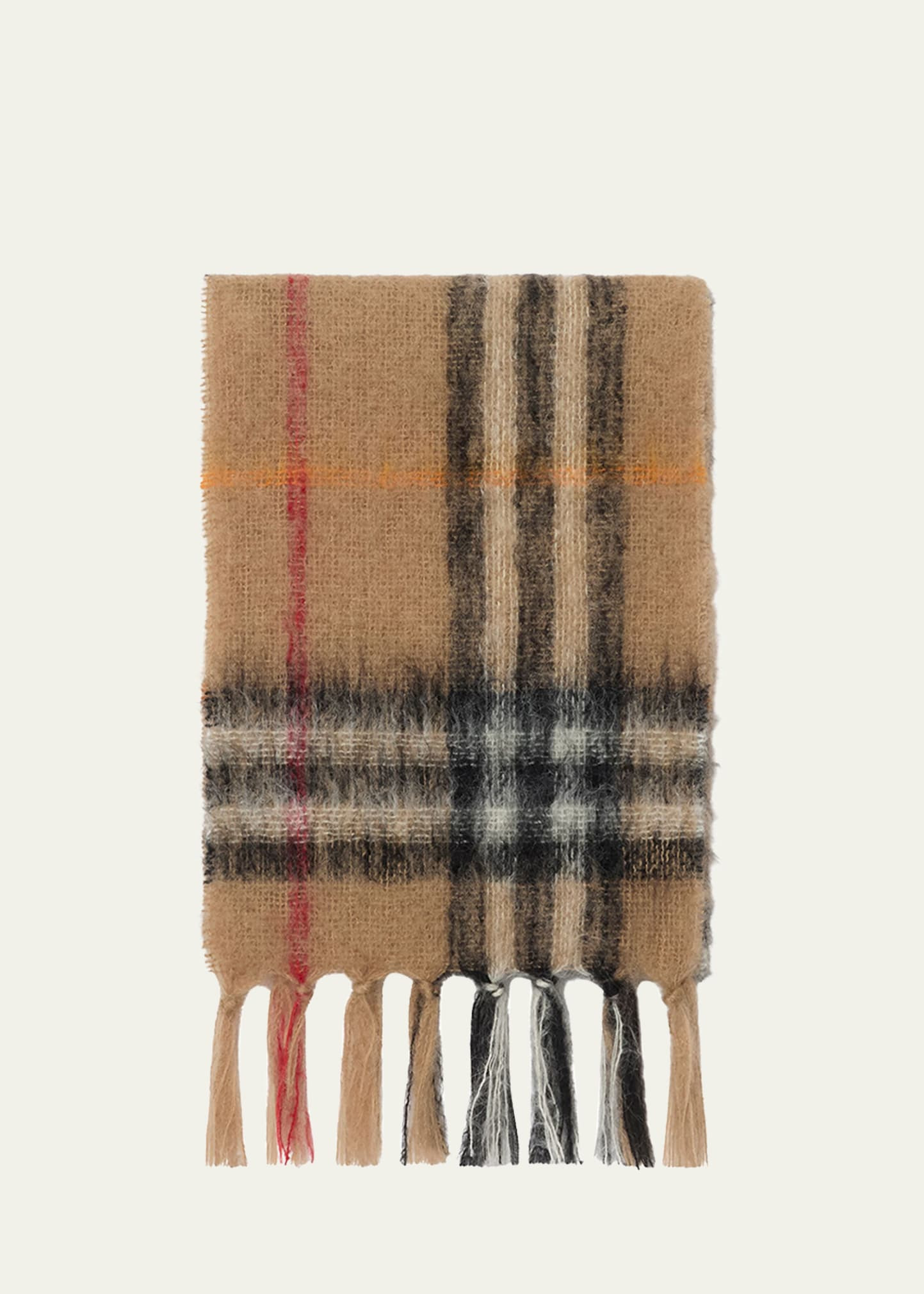 Giant Check Mohair & Wool Scarf - 2