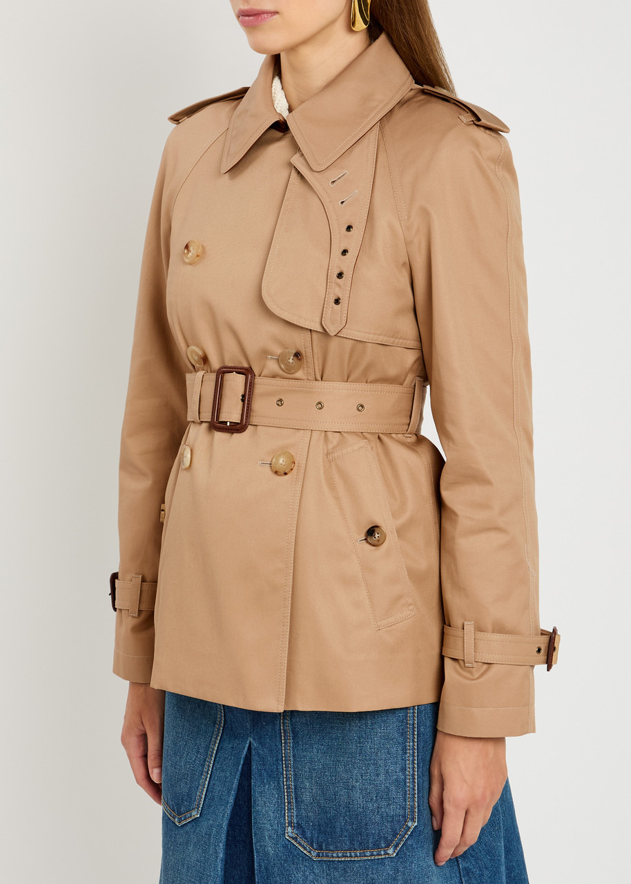 Chloe Double-breasted Cotton-twill Trench Jacket - 2