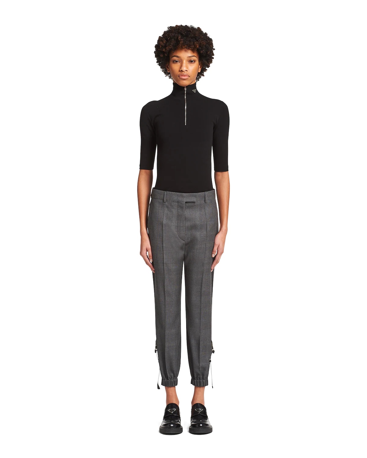 Prince of Wales check mouliné joggers - 2
