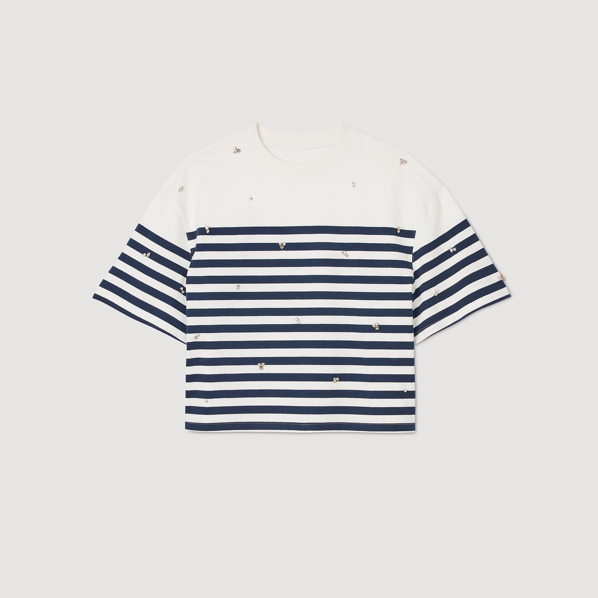 RHINESTONE BRETON T-SHIRT - 1