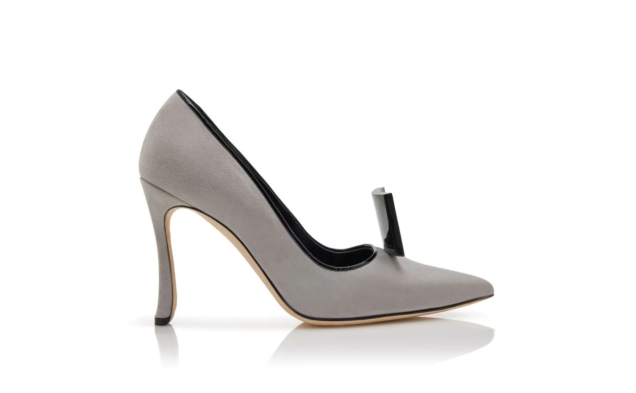 Grey Suede Pumps - 1