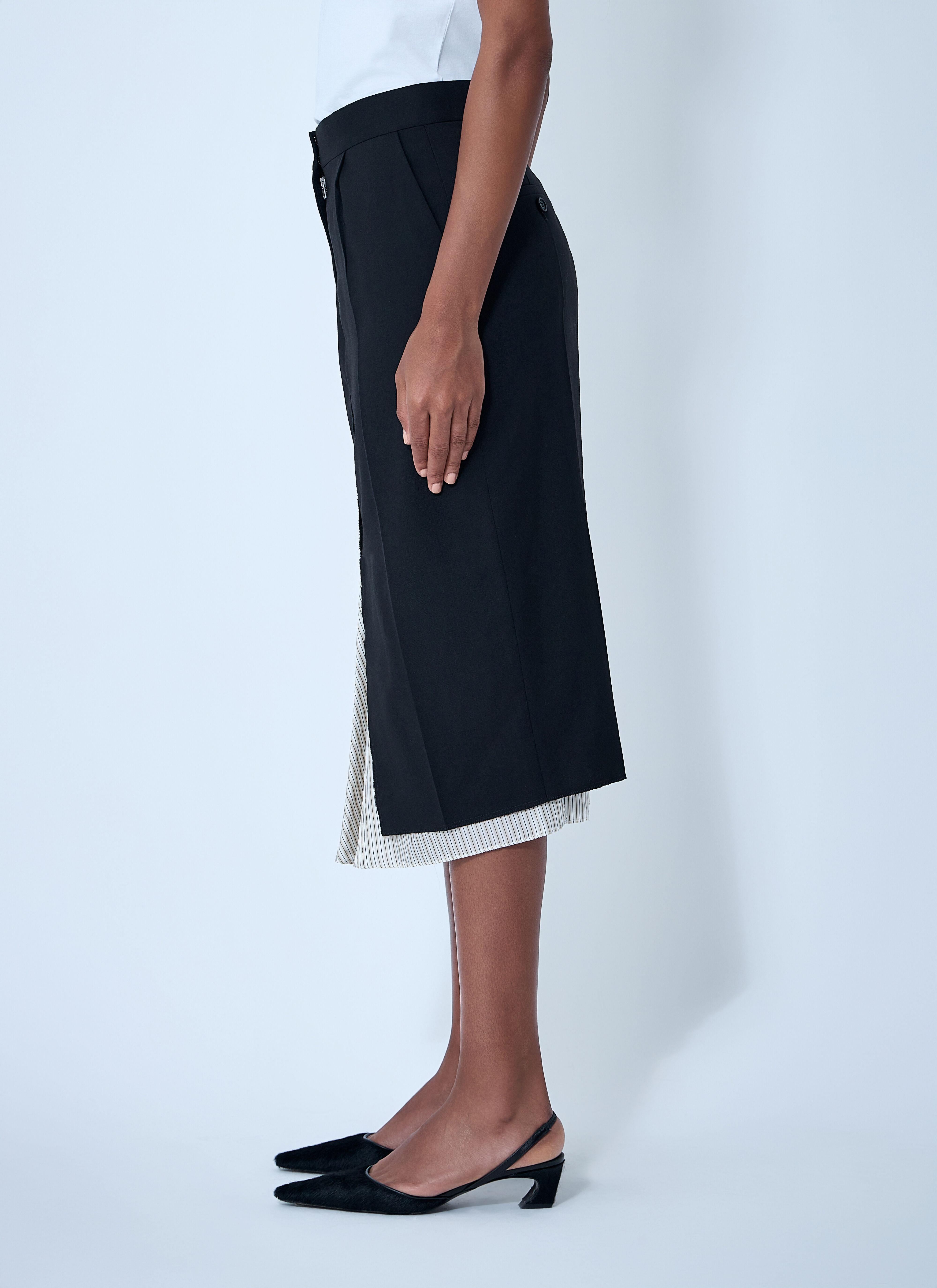 Wool Midi Skirt - 3