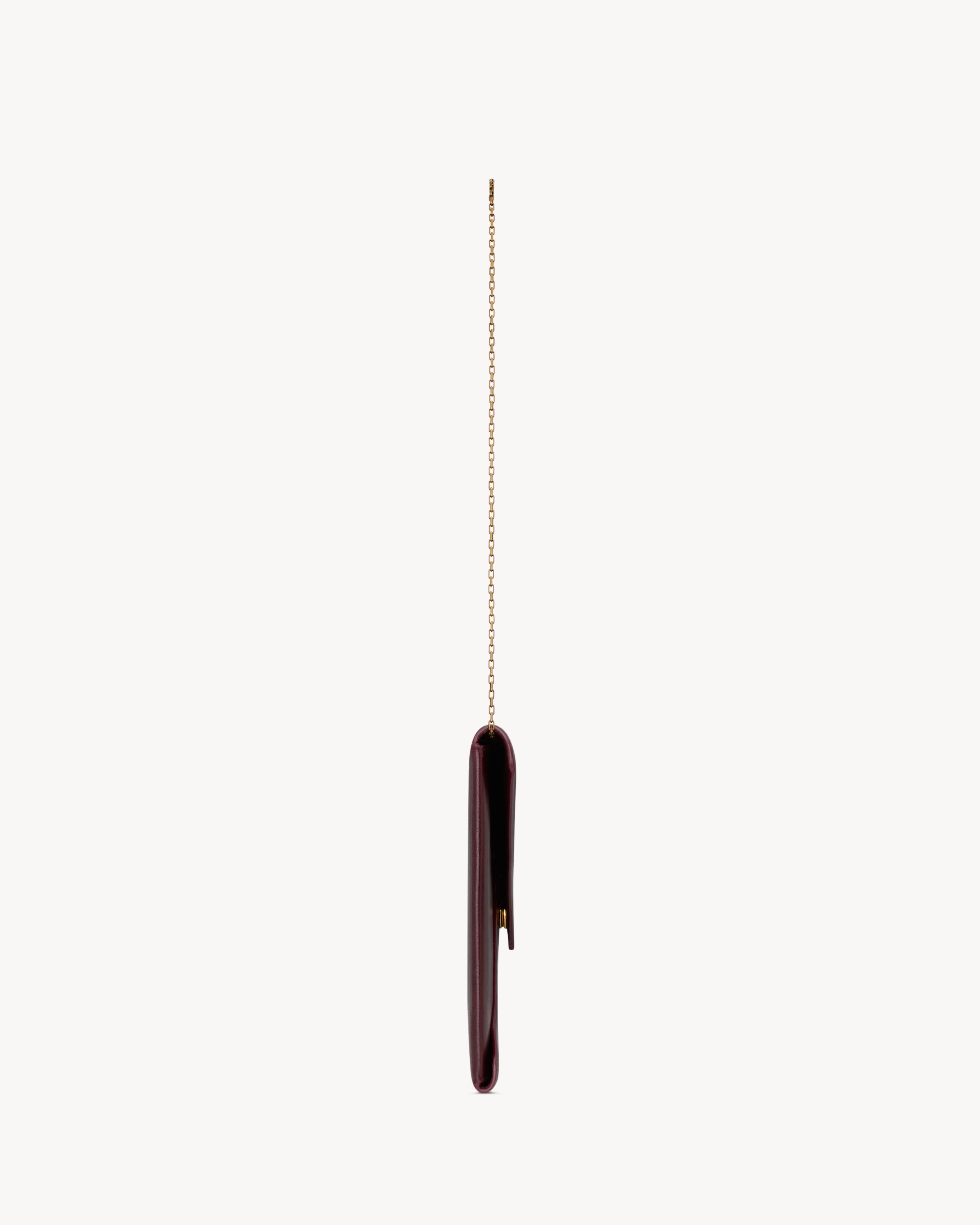 LETTER LARGE POUCH ON CHAIN IN LEATHER - 3