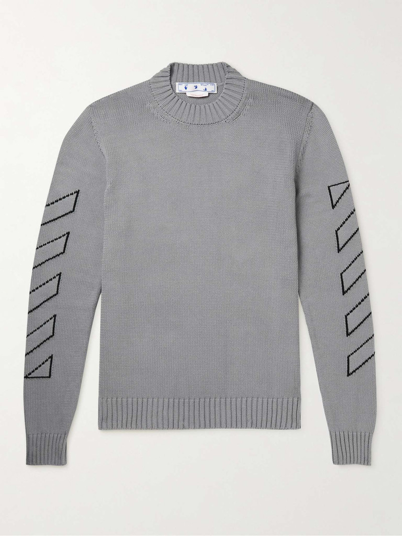 Skate Intarsia-Cotton Sweatshirt - 1