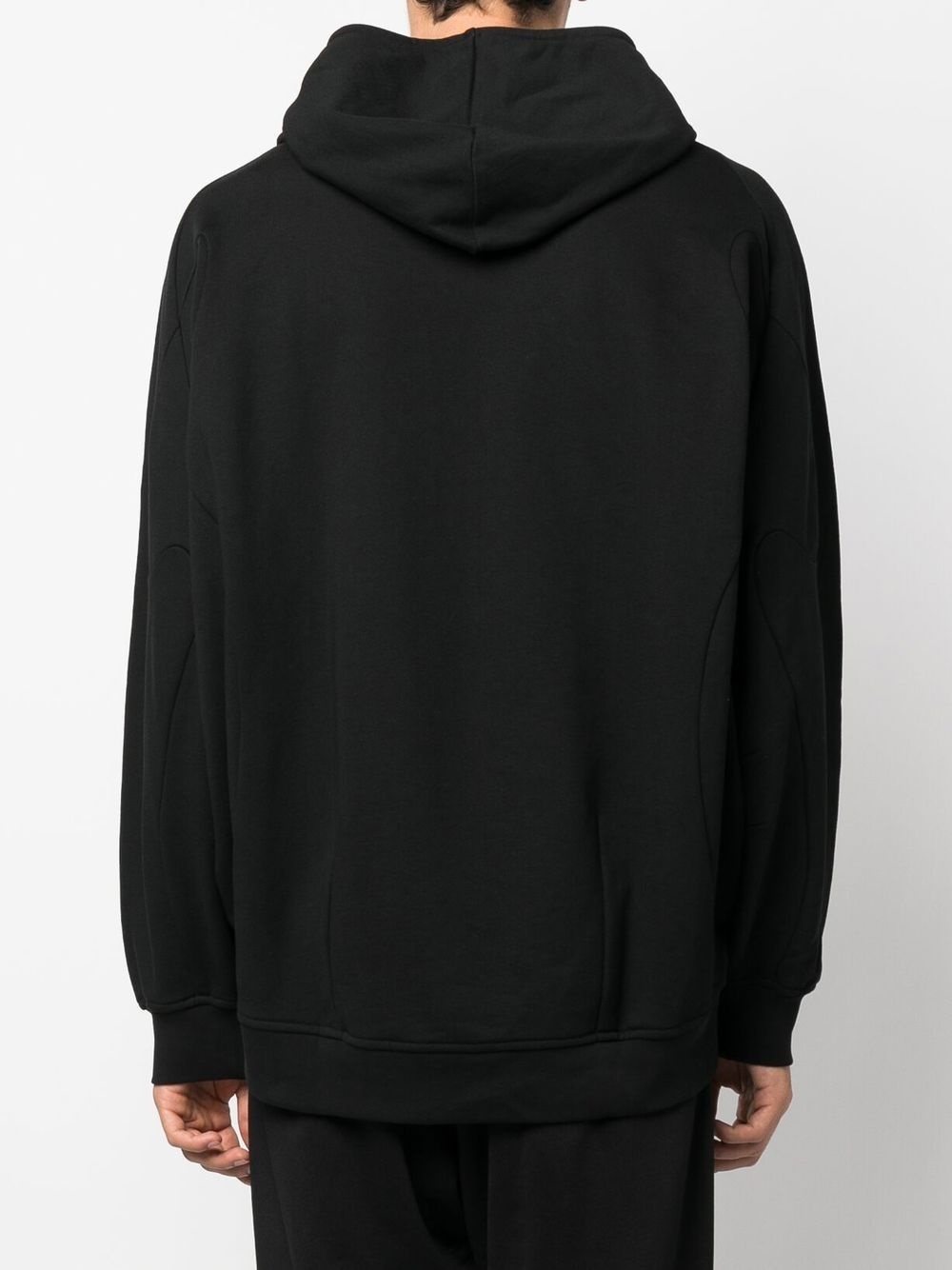 embossed-detail loose-fit hoodie - 4