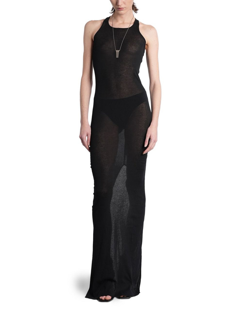 racer-back semi-sheer dress 1
