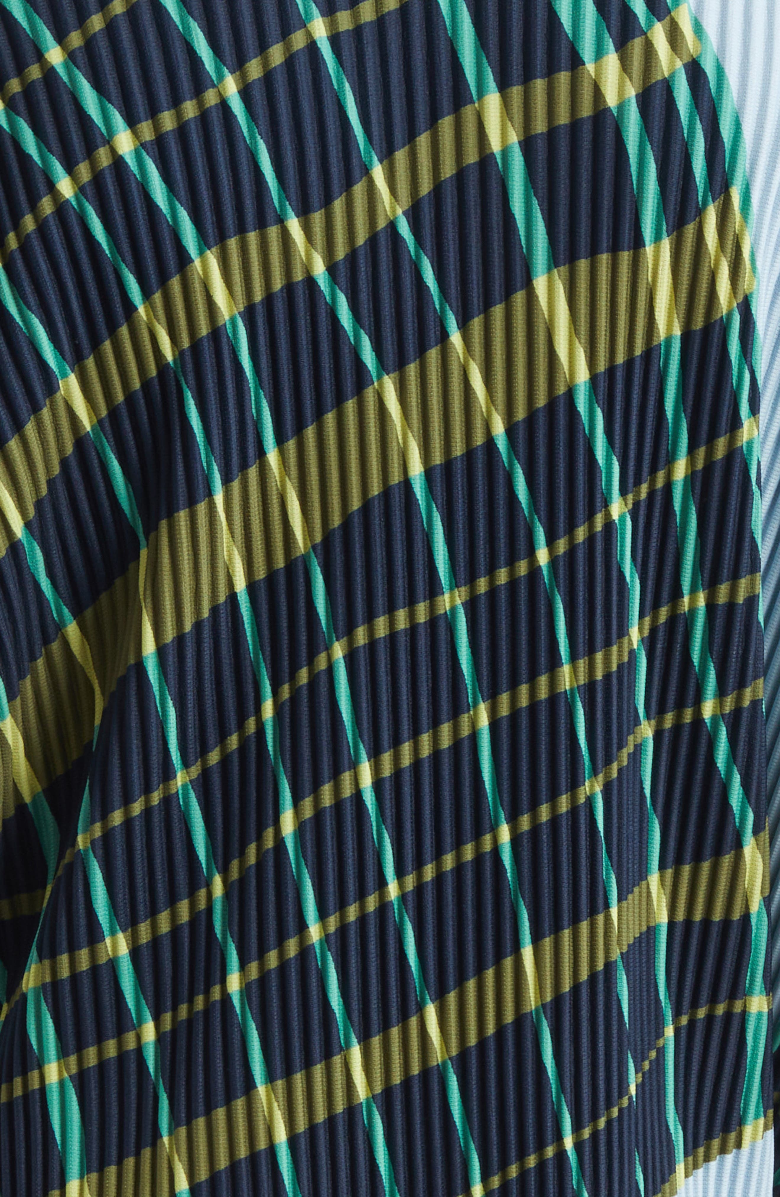 Homme Plissé Issey Miyake Windswept Plaid Pleated Top in Blue Gray at Nordstrom - 6