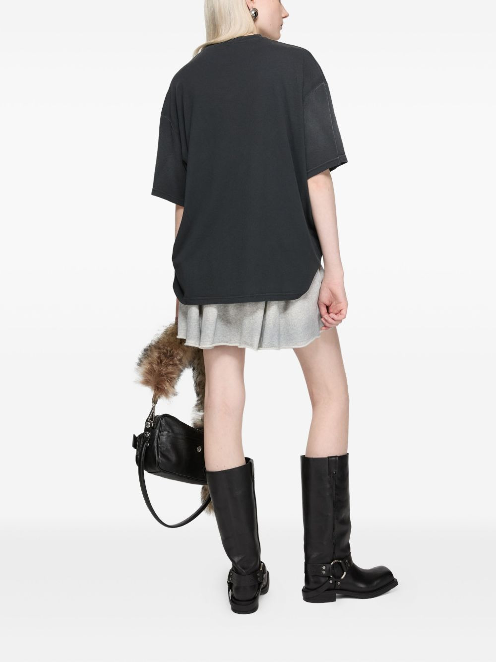 letter-print cotton T-shirt - 3