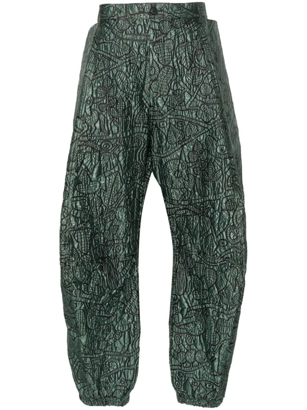abstract-print trousers - 1