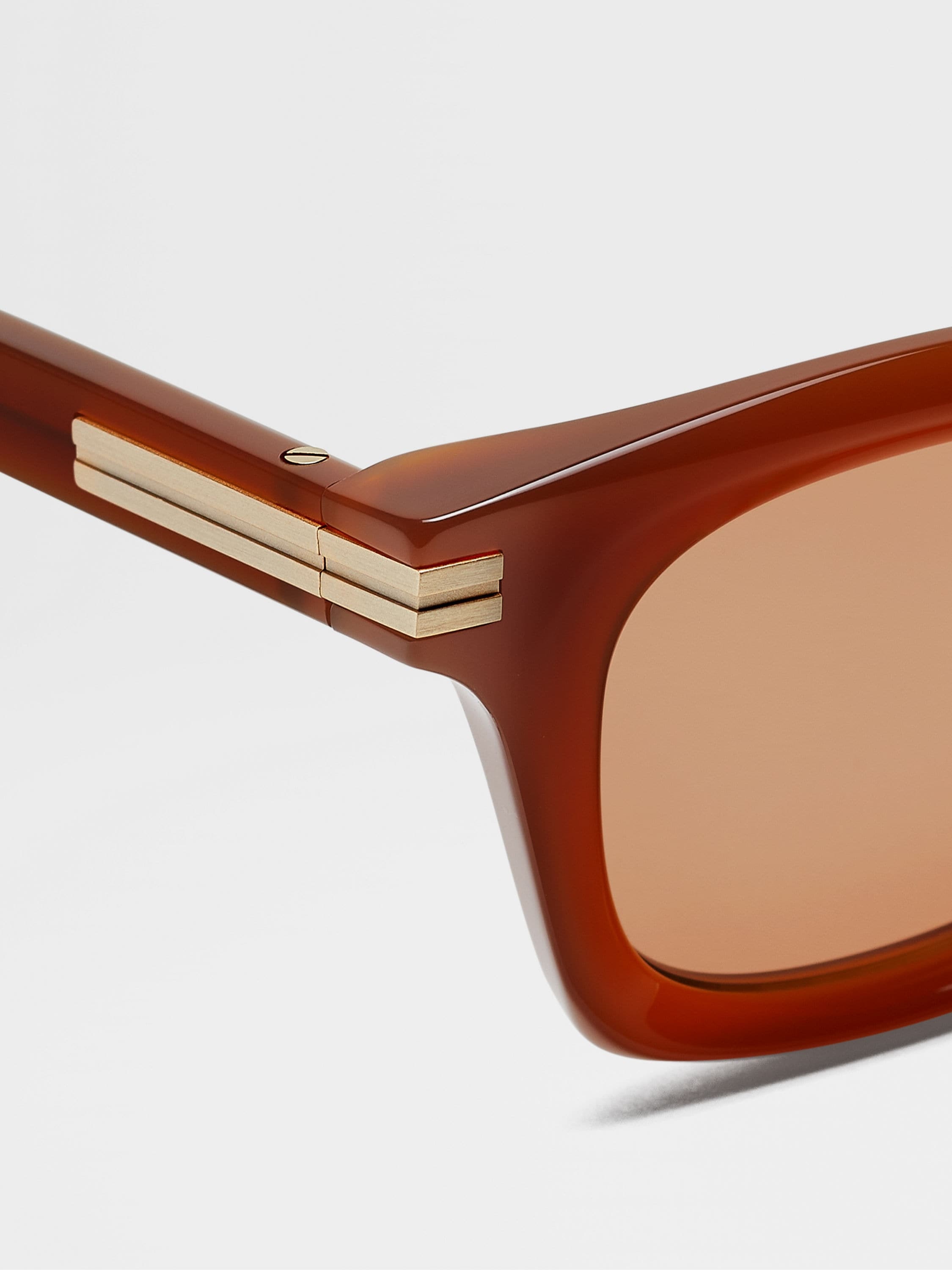 BROWN ACETATE SUNGLASSES - 2