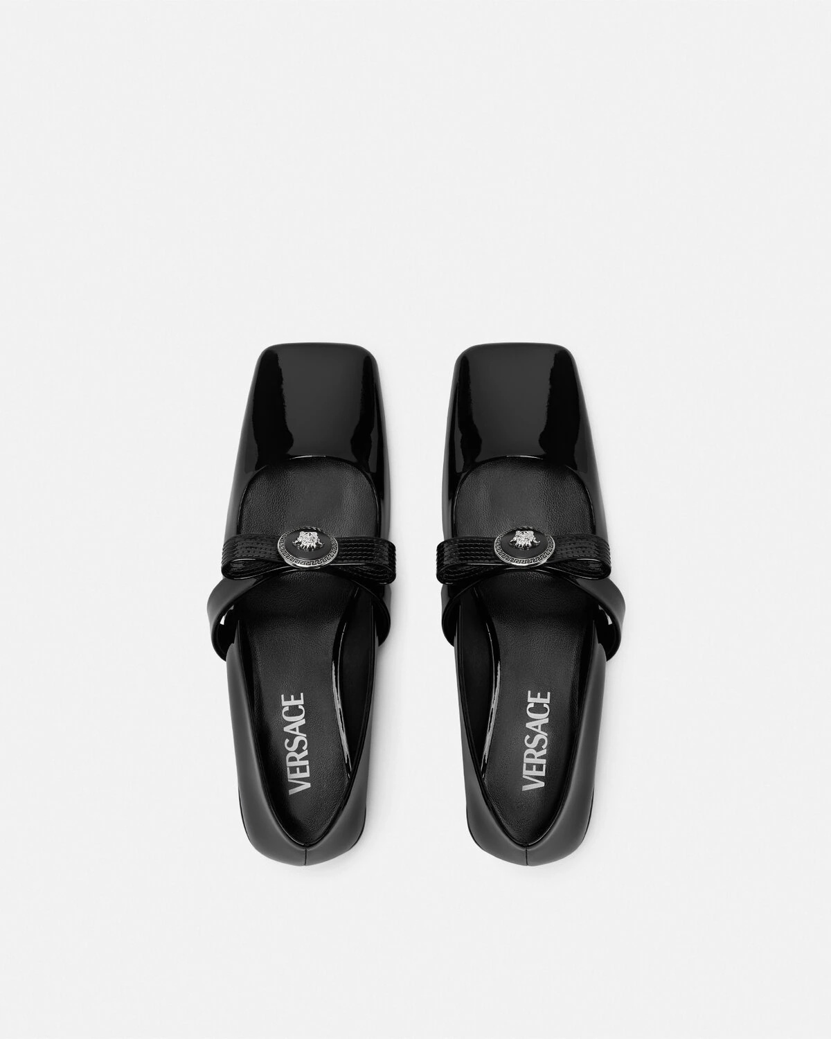Gianni Ribbon Patent Ballerinas - 4