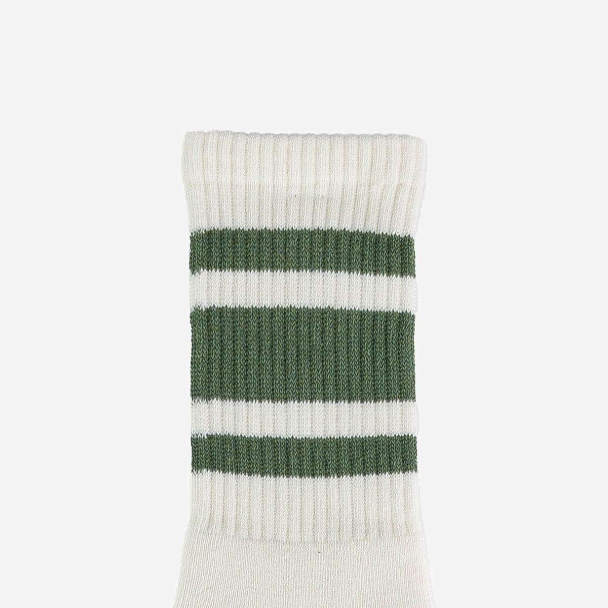 DEC-80-S-OLV Decka 80s Skater Socks - Short Length - Olive Green - 2