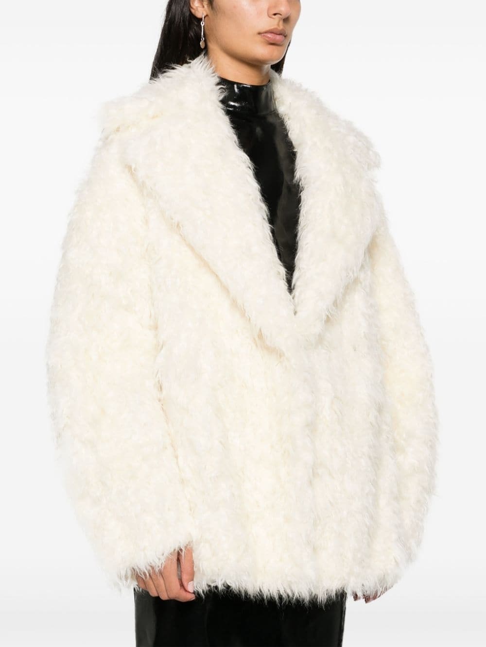 faux-fur coat - 3