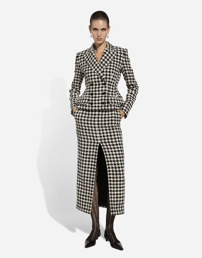 Dolce & Gabbana Long macro-houndstooth skirt outlook