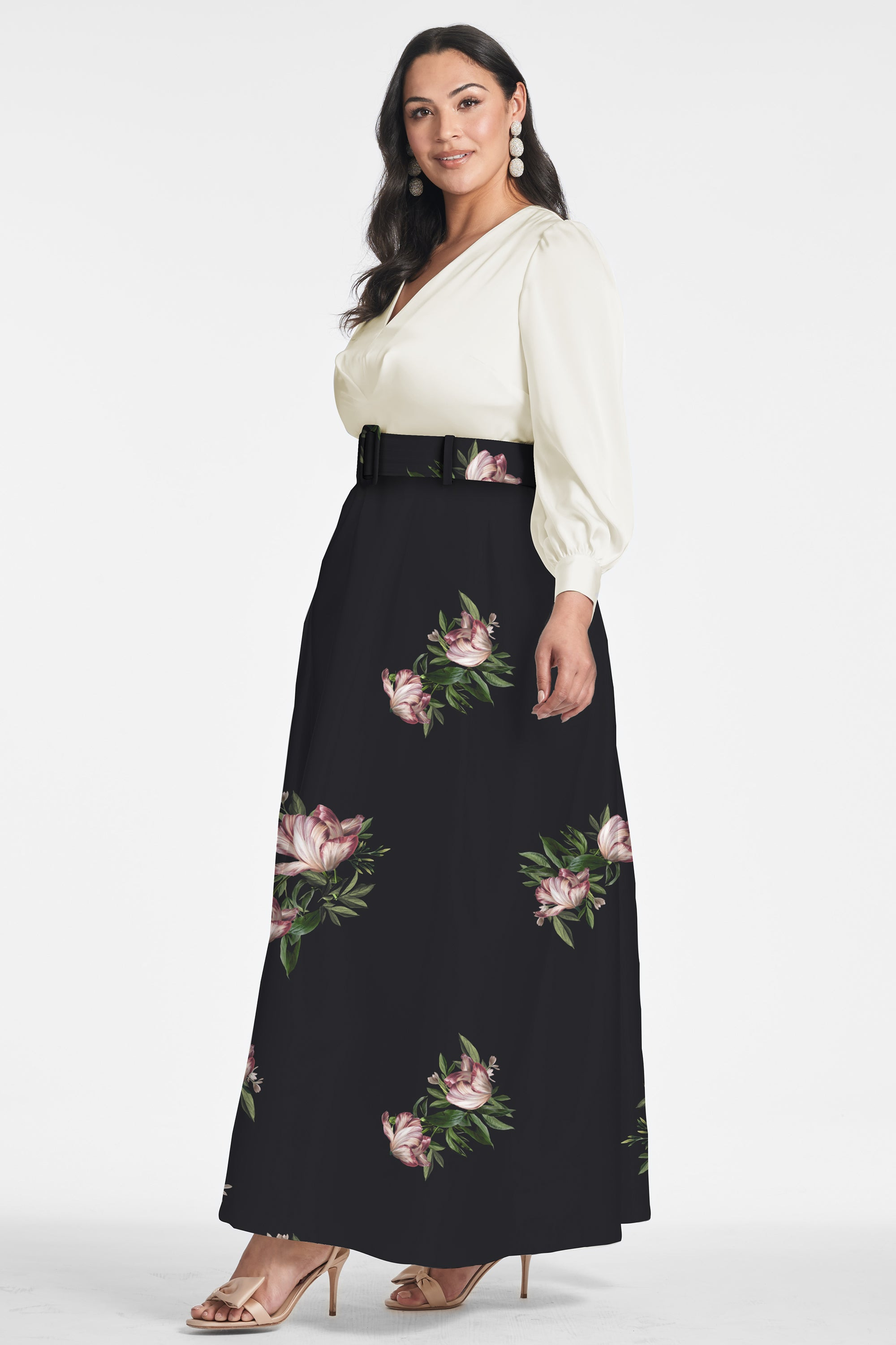 Zoe Gown - Ivory/Noir Blossom - 6