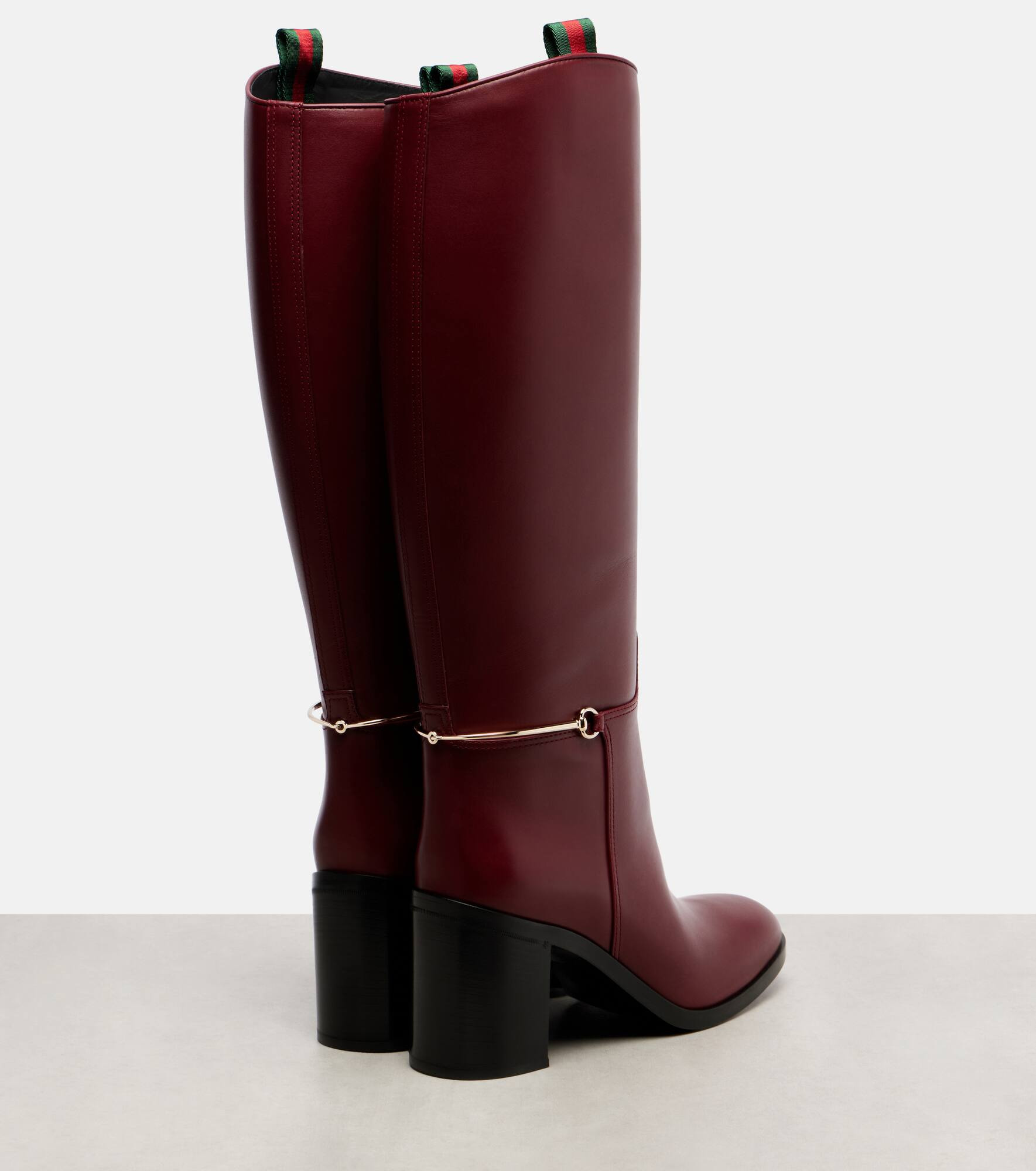 Horsebit leather knee-high boots - 2
