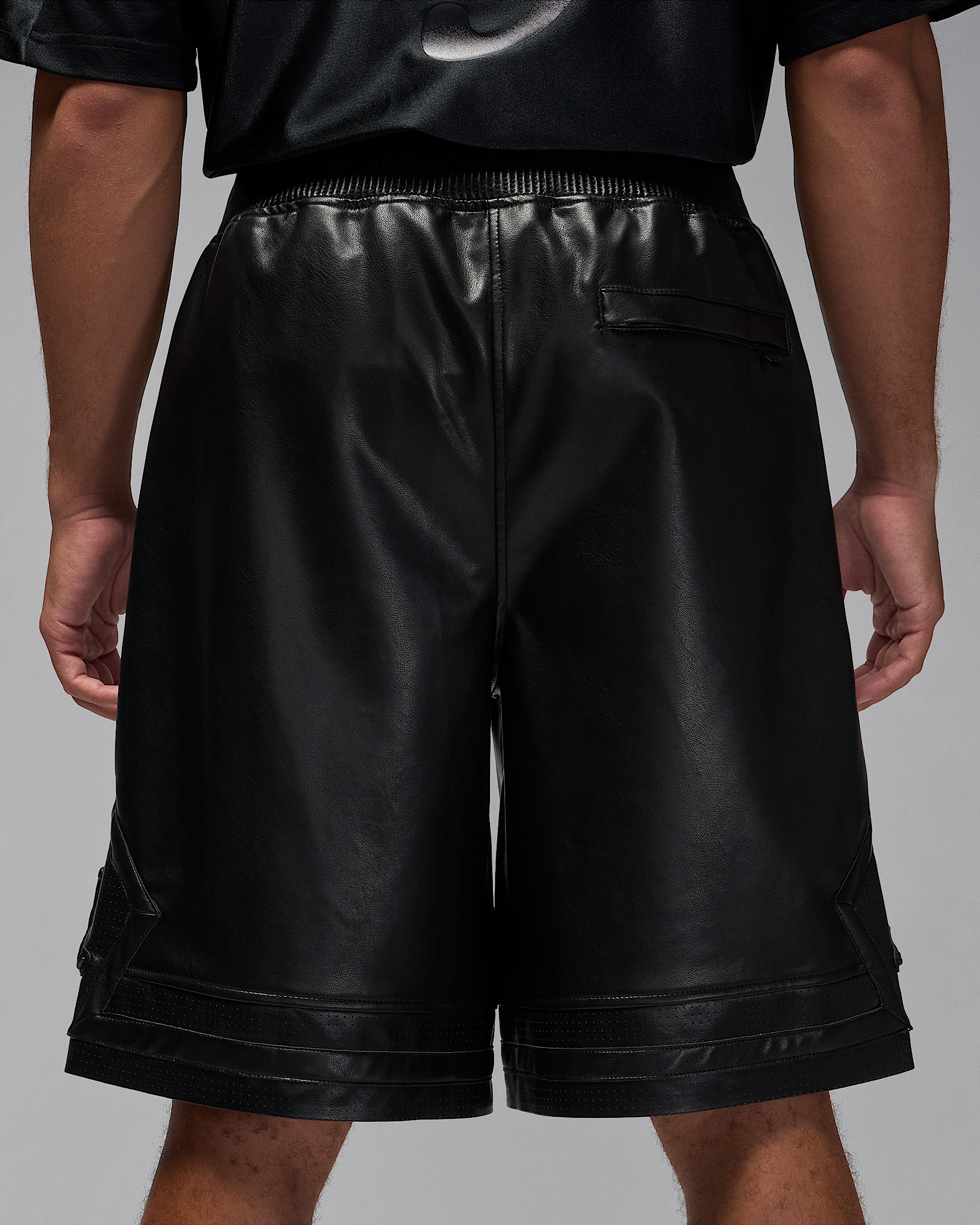 Air Jordan Men's Faux Leather Shorts - 4