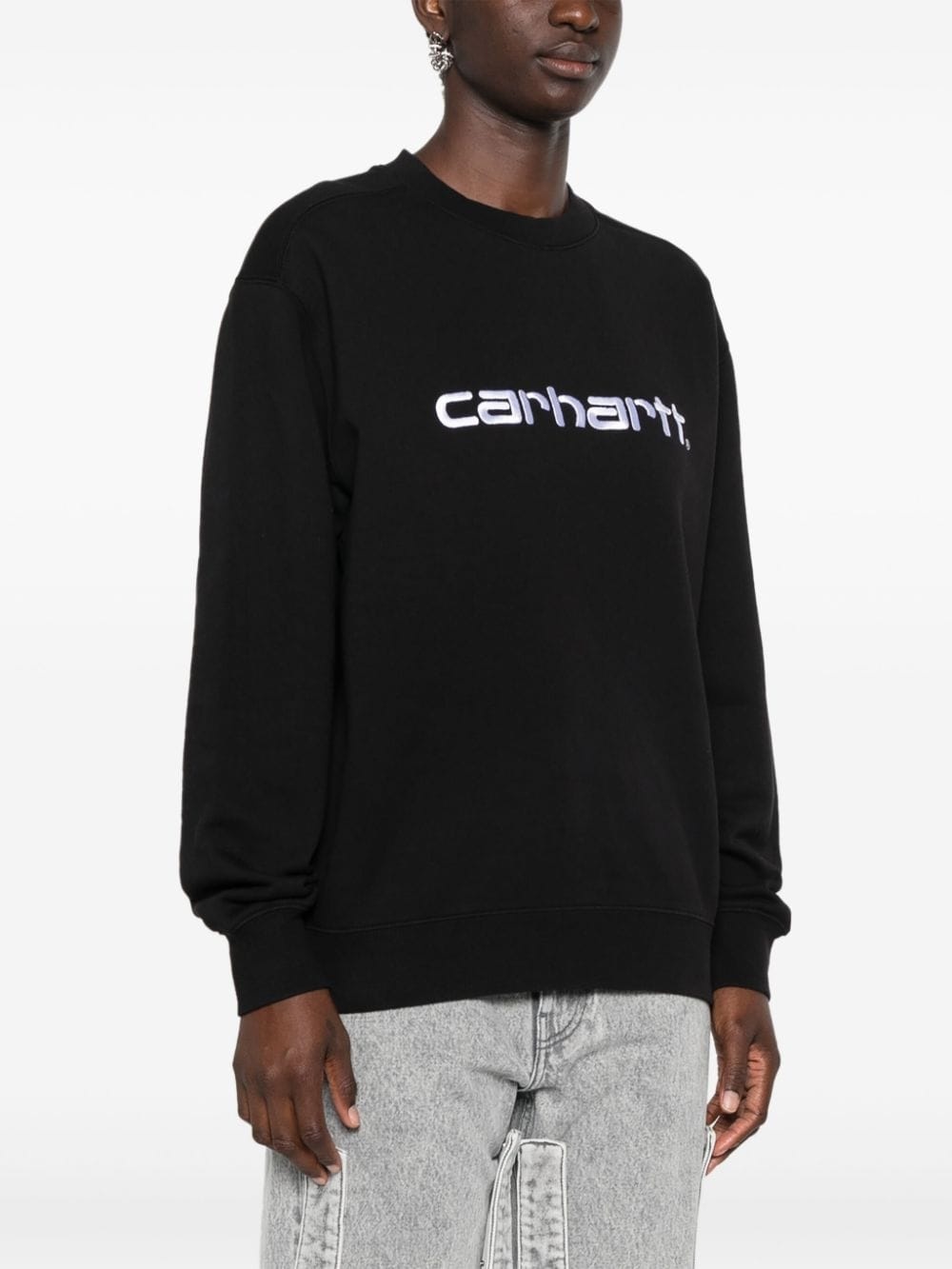 logo-embroidered cotton sweatshirt - 3