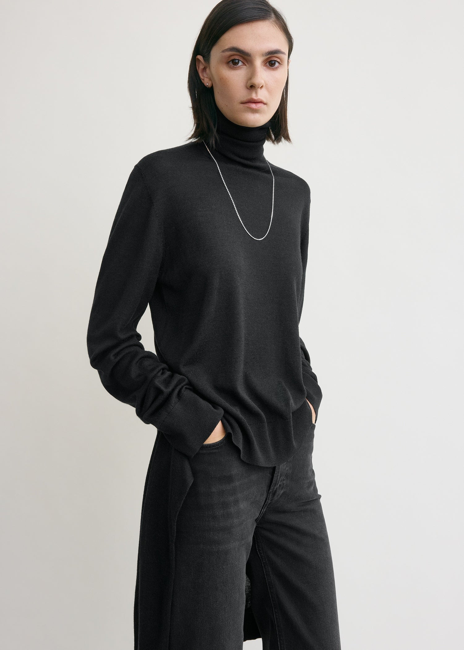 Double-sleeve turtleneck black - 5