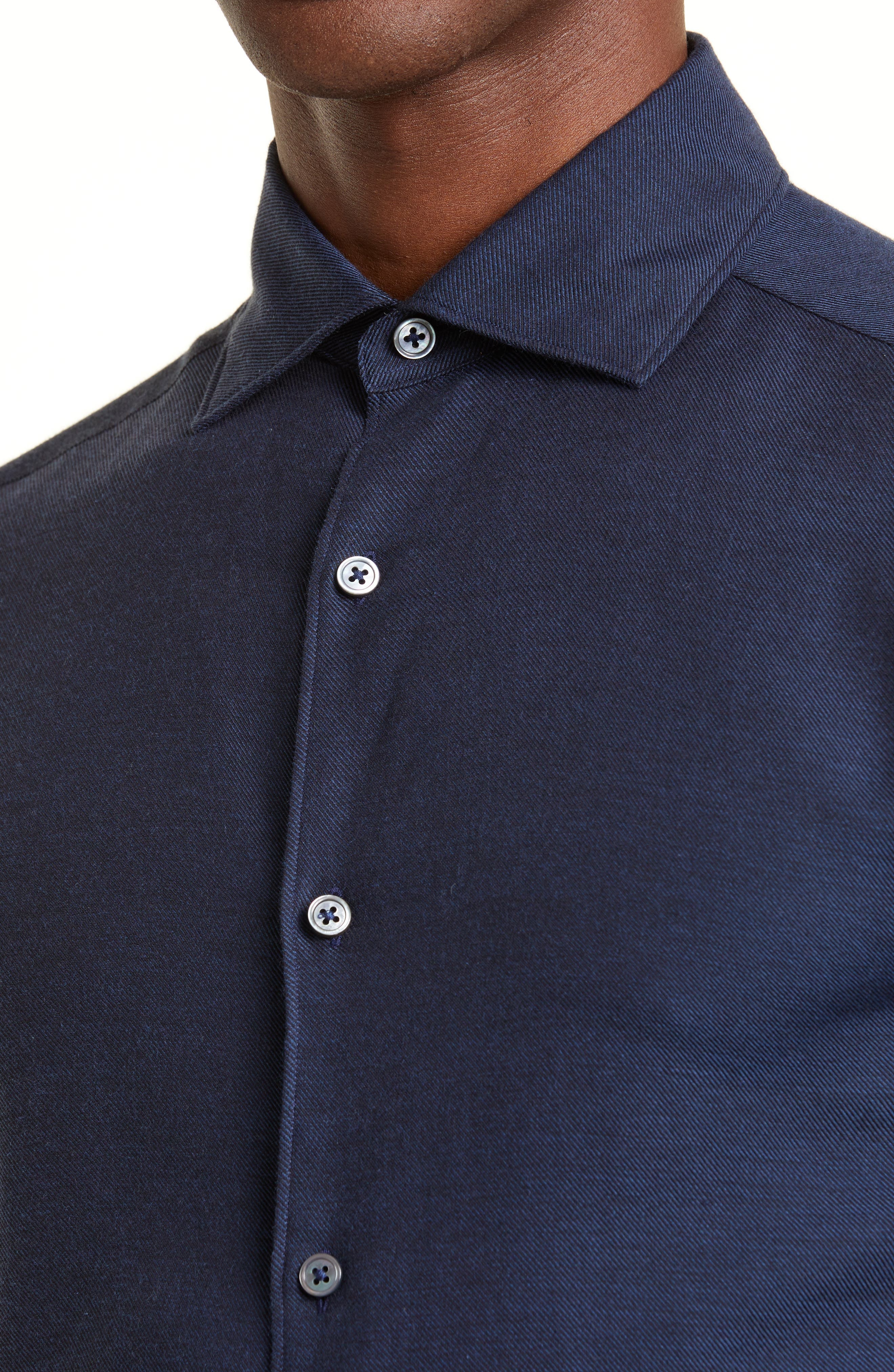 Cashco Cotton & Cashmere Button-Up Shirt - 5