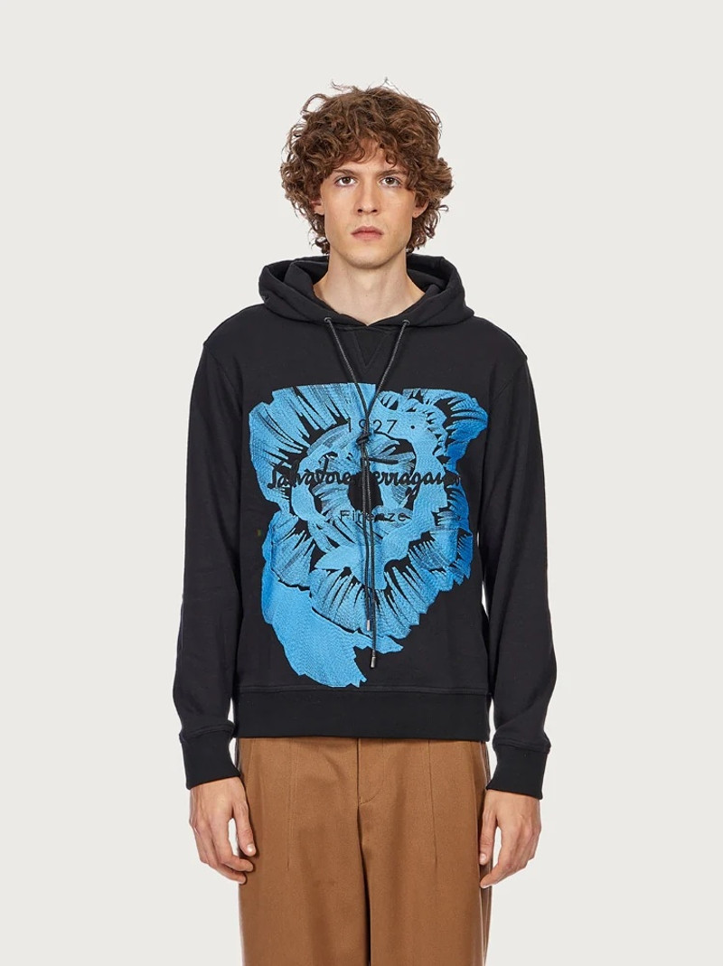 FERRAGAMO MAXI EMBROIDERED HOODIE outlook