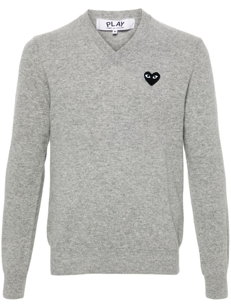 mélange-effect wool jumper 1